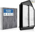 Engine+Cabin Air Filters Set Fit for 2013-2017 Honda Accord 2.4L, 2015-2020 Acura TLX 2.4L Engine Air Filter for My Car Replacement Automotive Accessories CF10134 CA11476
