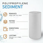 Ronaqua 10" x 4.5" Big Sediment Replacement Water Filter Cartridge, 1 Micron, NSF Certified, for Whole House, Compatible with RFC-BBSA, W15-PR, WFHD13001B, GXWH35F, HF45-10BLBK10PR and AP817