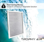 | Merv 8 | Washable & Reusuable AC/Furnace Filter | Lifetime HVAC & Furnace Air Filter | Washable | Superior particle-holding Ability | Premium Quality Aluminum | 12x20x1
