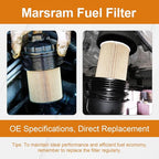 Marsram Fuel Filter for Ram 2500 3500 4500 5500 6.7 Cummins Diesel, Fuel Filters fit for 2019 2020 2021 2022 2023 Dodge Ram, 2 Set Fuel Filter Water Separator Kit Replace 68157291AA 68436631AA