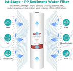 SimPure Whole House Water Filter Cartridges 5 Micron 20" x 4.5" PP+GAC+CTO 3-Stage Sediment and Carbon Filter Set, for DB20P-3, DGD-5005-20, GAC-20BB, FC25B, 2 Sets