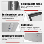 Electrical Box 20 x 20 x 6 Inch Indoor Outdoor Electrical Enclosure Box Steel Junction Box Wall Mounted Universal Electrical Project Box with Safety Locks and Mounting Plates