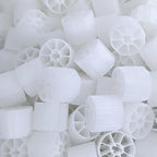 Moving Bed Bio Filter Media - 20mm, White, for Koi Ponds, Aquariums, Aquaculture, Aquaponics (100 pcs)
