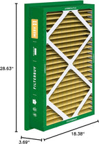 Filterbuy 20x30x5 Air Filter MERV 11 Superior Pet & Allergy Defense (3-Pack), Electrostatic Pleated HVAC AC Furnace Filters Replacement for Honeywell Return Grille (Actual Size: 18.38 x 28.63 x 3.69)