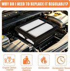17220-5K0-A00 Air Filter Replacement Compatible with Honda Rigid Panel for Accord Hybrid/Plug-In (2014-2022), CR-V Hybrid (2020-2022)