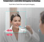 JSLJDM 500 X800 mm Illuminated Backlit LED Bathroom Mirror, Wall Mounted Multifunction Bathroom Vanity Mirror with Lights and Demister Pad, Energy-Saving Illuminated Smart Mirror