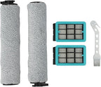 Replacement Brush Filter and Roller Brush Set, Compatible with For Bissell For CrossWave,3831 HF2 3845 3847 3848,Scrubber Accessories, Wet Dry Vacuum Cleaner Filter Kit, Hard Floor Cleaning Brush
