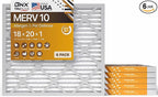 BNX TruFilter 18x20x1 MERV 10 (6-Pack) AC Furnace Air Filter - MADE IN USA - Pleated Air Conditioner HVAC AC Furnace Filters - Removes Odor, Mold, Bacteria, Smoke