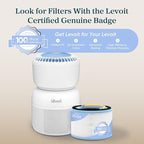 LEVOIT Sprout Air Purifier Genuine Replacement Filter, 3 layer HEPA Filter, High-Efficiency Activated Carbon, 1 Pack, White