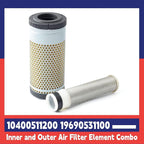 10400511200 19690531100 Inner and Outer Air Filter Element Combo Replacement for Mahindra Tractor Parts Accessories 2815 HST 3616 Gear 4WD