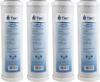 Tier1 5 Micron 10 Inch x 2.5 Inch | 4-Pack Whole House Carbon Block Water Filter Replacement Cartridge | Compatible with Pentek EP-10, 42-34373, 155531-43, CB-25-1005, MAXETW-975, Home Water Filter