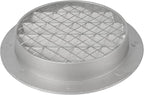 4" Gray Vent Cover - Aluminum - Industrial Round Air Vent Louver - Metal Soffit Vent with Screen - Mesh - Round Vent Grille for House Or Garage Wall- (4" Inch, Gray)