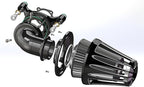 Big Sucker cone Air filter intake for harley air Cleaner Sportster Softail fatboy heritage dyna touring street road king Glide (Deep style -Black, TypeB: Touring 01-07, Softail Dyna 99-15)
