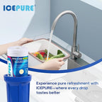 ICEPURE 5 Micron 10”*4.5'' Whole House Sediment String Wound Water Filter Replacement filter for 84637, WPX5BB97P, PC10, 355214-45, 355215-45, WP10BB97P, WP5BB97P, 2PACK