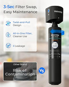 Waterdrop 15UA Under Sink Water Filter System, 2 Years, Reduces Lead, Chlorine, Bad Taste & Odor, Under Counter Water Filter Direct Connect to Kitchen Faucet, NSF/ANSI 42 Certified, USA Tech