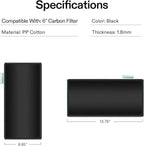 VIVOSUN 6 Inch Prefilter for 6" Carbon Filter, Black, 13.78" Long