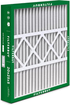 Filterbuy 20x25x5 Air Filter MERV 8 Essential Dust & Allergy Defense (4-Pack), Pleated HVAC AC Furnace Filters for Honeywell FC100A1037, Lennox X6673, and More (Actual Size: 19.88 x 24.75 x 4.38)