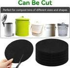 12 Pack Charcoal Filters for Compost Bucket, 6.7 Inch Compost Filters for Countertop Bin, Activated Carbon Replacement Filters for Kitchen Compost Bins, Home Bucket Compost Bin Refill, Round (12)