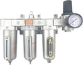3/4" NPT HEAVY DUTY Industrial Grade 4 Stages Filter Coalescing Desiccant Dryer Regulator System For Compressed Air Lines, Metal Bowls, Great For Paint Spray And Plasma Cutter (MANUAL DRAIN)