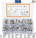 60 Pcs Metric Grease Fittings Kit,Hydraulic Grease Zerk Assortment Kit, 45 90 Degree Grease Gun Fittings,M6 M8 M10 Straight and Angled Grease Zerk Kit for Grease Guns Mechanical Lubrication