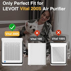 Vital 200S-P Smoke Remover Replacement Filter for LEVOIT Vital 200S Vital 200S-P Air Purifier,V-ital 200S-RF-SR (LRF-V201-BUS), Blue, 2 Pack