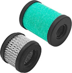 EMF10 Vacuum Oil Mist Filter Kit 2 Pcs For Edwards RV3 RV5 RV8 RV12 2-Stage Rotary Vane Pump, Including A22304198 Oil Mist Element and A22304079 Odour Element