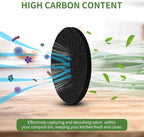 7.25 inch Compost Filters for Countertop Bin Saiqiang 12Pack Charcoal Filter for Kitchen Compost Bin Pail Replacement Filter Carbon Round Charcoal Filters for Compost Bucket