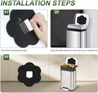 ENLOY 7.2 Inch Universal Trash Can Charcoal Filters Replacements, 12-Pack Flower Shape Stick-on Activated Charcoal, Absorbing Filters Purifying Deodorizer for Compost Bin Pail, Trash Cans, Recycle Bin