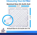 Filter King 23.5x24.5x2 Air Filter | 4-PACK | MERV 8 HVAC Pleated A/C Furnace Filters | MADE IN USA | Actual Size: 23.5 x 24.5 x 1.75"
