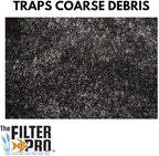 Black Coarse Filter Media, 1.25" Thick, 16" x 56" Roll, Perfect for Aquariums, Ponds or Water Gardens, Made in USA