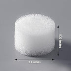 100 Pieces Air Filter Sponge for Compressor System Accessories Round White Sponge Air Filter Replacement for Compressor System (White)