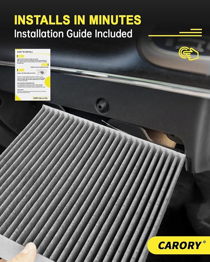 Cabin Air Filter w/Activated Carbon for 2008-2017 Buick Enclave, 2009-2017 Chevy Traverse, 2007-2016 GMC Acadia, 2017 GMC Acadia Limited, 2007-2010 Saturn Outlook, CF11663, 20958479