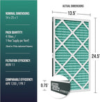 Spearhead [14x25x1, 4-PK] MERV 11+ EPA-Registered Odor Defense HVAC AC Furnace Filter w/Rigid Frame, Clog-Free Design, Verified Efficiency & Quiet Filtration
