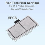 10pcs Filter Cartridges for Top Fin EF-S & BF5 BETTAFLO, 9.5x5.5cm/3.74x2.17in Aquarium Filter Media with Activated Carbon for Fish Tank Water Filtration