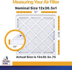 Filter King 12x30.5x1 Air Filter | 6-PACK | MERV 13 | HVAC Pleated AC Furnace Filters | MADE IN USA | Actual Size: 12 x 30.5 x .75"