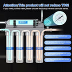 Vortopt Under Sink Water Filtration System,NSF Certified to Standards, Stainless Steel Water Filter,0.01μm Fine Filtration,Retains Beneficial Minerals,with Pressure Gauge,U2 (5 Filters)