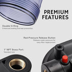 Airthereal Whole House Water Filter Housing, 10" x 4.5" Sediment Carbon Cartridge Universal Housing, Pre-Filtration System for Well and City Water with 1" NPT Port (Clear Housing)