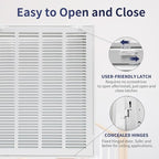16"W x 20"H [Duct Opening Size] Steel Return Air Filter Grille - Removable Face/Door for 1 inch Filters -HVAC Vent Cover Grill - White [Outer Dimensions: 18 5/8"W X 22 5/8"H]