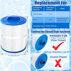 2 Pack SPA Filter Cartridge 6CH-502 Compatible with Artesian Spas 50, 06-0006-12, 06-0005-12, Filbur FC-0311, Pleatco PAS50SV-F2M, Certified with NSF50 for Material Safety, Hot Tub Filters