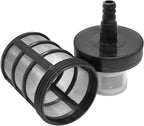 Diameter 3/8 "to 1/2" stainless steel filter upgraded double-layer filter screen compatible with hoses injectors high-pressure cleaners oil pumps or industrial equipment 2PCS