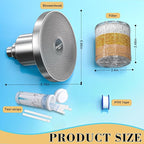 Filtered Shower Head Set (with 2 Cartridges) - Tested to NSF 177 Standards - High Pressure Hard Water Filter for Hair Loss & Dry Skin - Removes Chlorine - Premium Spa Showerhead