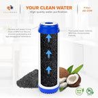 Aquaboon 5 Micron 10 x 2.5 Granular Activated Carbon Water Filter Cartridge GAC Water Filter Replacement Compatible with AP117, GAC-10, GAC1, 6 Pack