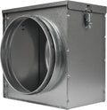 Repa Market 8" Duct Air Filter Box – Galvanized Steel Inline Dryer Filter Housing for Round Duct - EPDM Rubber Gaskets – Easily Serviceable Lint Trap – Intake Ventilation, Home Improvement