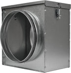 Repa Market 8" Duct Air Filter Box – Galvanized Steel Inline Dryer Filter Housing for Round Duct - EPDM Rubber Gaskets – Easily Serviceable Lint Trap – Intake Ventilation, Home Improvement
