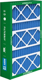 Filterbuy 15.75x27.63x3.50 Air Filter MERV 13 Optimal Smoke & Allergy Defense (3-Pack), Pleated HVAC AC Furnace Filters for AprilAire Space-Gard 104 & 2140 (Actual Size: 15.69 x 27.56 x 3.50)