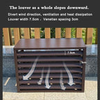 Aluminum Air Conditioner Fence Set of 2, Louvered Outdoor AC Unit Cover, Decorative Privacy Screen, Weatherproof and Anti-Theft (White 100x50x70cm/39x20x28in)