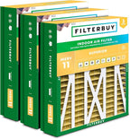 Filterbuy 24.5x27x5 Air Filter MERV 11 Superior Pet & Allergy Defense (3-Pack), Pleated HVAC AC Furnace Filters for Trane, American Standard, Honeywell, and More (Actual Size: 24.06 x 26.13 x 4.97)