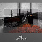 Bathroom Mirror with 3 Colour LED Lights, Wall Mounted Bathroom Vanity Mirror, Demister Heat Pad/Dimming Function/Touch Switch Smart Mirror(A,23.6"x21.2"/60x54cm)