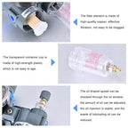 1/4 Inch Compressor Air Filter Pressure Regulator Water-Oil Trap Separator Filter with Lubricator Cup