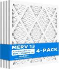 (4 Pack) 10x24x1 Air Filter, MPR 1900 & FPR 10, MERV 13 Pleated Air Filter (Actual Size:9 3/4x23 3/4x3/4 inch)